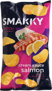 Чипсы Smakky лосось в сливочном соусе