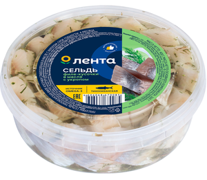 Сельдь Лента Матье филе-кусок с укропом в масле