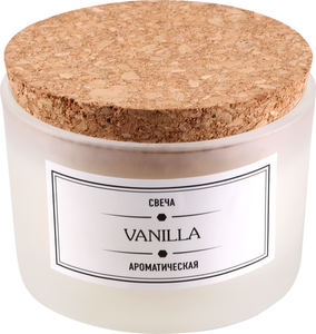 Свеча HOMECLUB Vanilla в стеклянной банке ароматическая, парафин артикул TLXXH