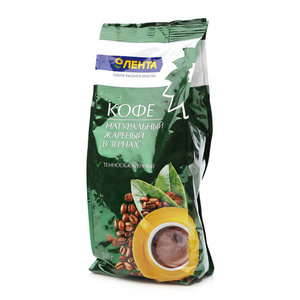 Кофе натуральный жареный в зернах ТМ Лента
