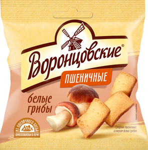 Сухарики пшеничные Воронцовские со вкусом белых грибов