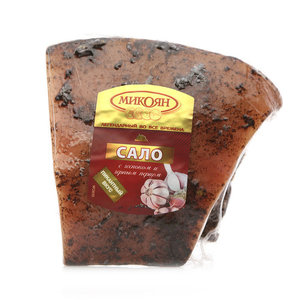 Сало с чесноком и черным перцем ТМ Микоян