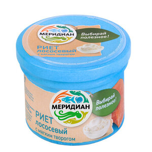 Риет лососевый Меридиан с мягким творогом