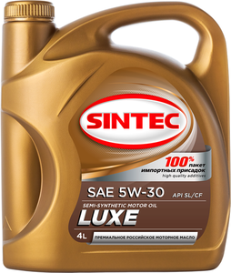 Масло моторное Sintec Luxe 5000 5W-30 SL/CF полусинтетическое