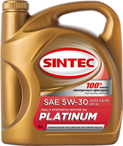 Масло моторное Sintec Platinum 7000 5W-30 A5/B5 SL синтетическое