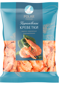 Креветки Polar королевские варено-мороженые неразделанные 110/130