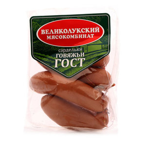 Сардельки Говяжьи ТМ Великолукский мясокомбинат