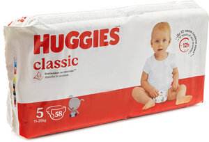 Подгузники Classic (Классик) 5 (11-25 кг), 58 шт ТМ Huggies (Хаггис)