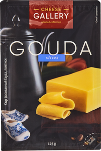 Сыр Гауда 45%, нарезка ТМ Cheese Gallery (Чиз Галери)