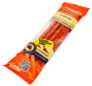 Колбаски сырокопченые Kabanos с сыром ТМ Ремит