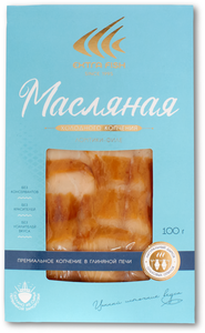 Рыба масляная холодного копчения «Экстра Фиш» ломтики, 100 г