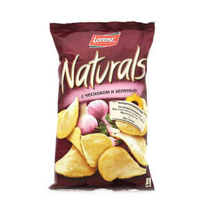 Чипсы картофельные Naturals c чесноком и зеленью, 100 г