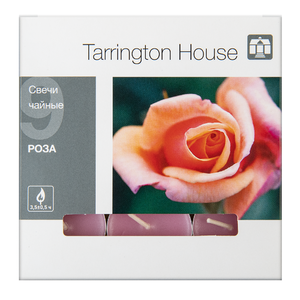 Свеча чайная Tarrington House ароматическая Роза, 9 шт