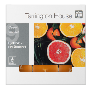 Свеча чайная Tarrington House ароматическая Цитрус & грейпфрут, 9 шт