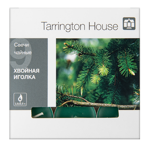 Свеча чайная Tarrington House ароматическая Хвойная иголка, 9 шт