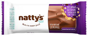 Батончик Nattys&Go Crunchy арахис-карамель-изюм