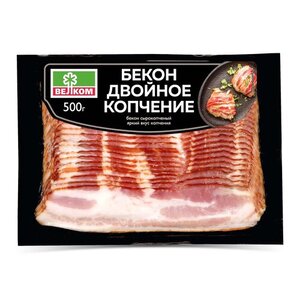 Сырокопченый бекон двойное копчение на дубовой щепе ТМ Велком