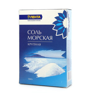 Соль морская крупная ТМ Лента