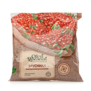 Брусника быстрозамороженная ТМ Свой урожай