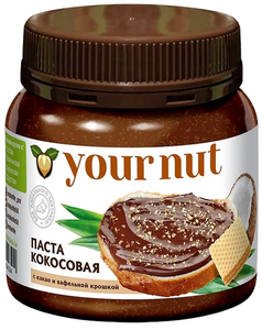 Паста кокосовая Your Nut с какао и вафельной крошкой