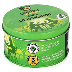Свеча репеллентная от комаров Gardex Family белая до 30 часов