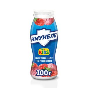 Напиток кисломолочный for Kids (фо Кидс) Клубничное мороженое 1,5% ТМ Имунеле