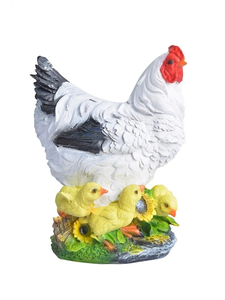 Фигурка Decobraz Курица с цыплятками 27х20х15 см