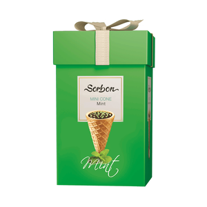 Конфеты Sorbon Мини-рожок хрустящий аромат мяты и воздушные зерна