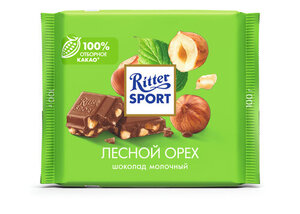 Шоколад молочный Лесной орех ТМ Ritter Sport (Риттер спорт)