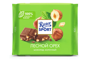 Шоколад молочный Лесной орех ТМ Ritter Sport (Риттер спорт)