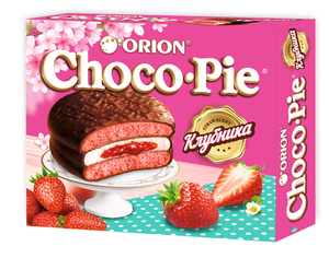 Пирожное Choco Pie Orion Клубника