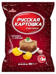 Чипсы картофельные Русская картошка со вкусом холодца и хрена