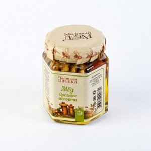 Мед Натуральный цветочный с ореховым ассорти ТМ Частная Пасека