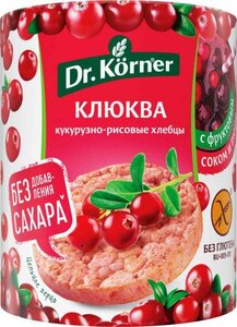 Хлебцы кукурузно-рисовые Dr. Körner Клюква без сахара