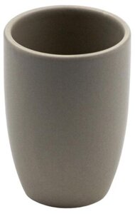 Стакан для ванной комнаты керамический бежевый, 7,5х7,5х10,5 см.