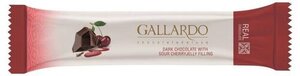 Шоколад горький Gallardo с начинкой со вкусом вишни