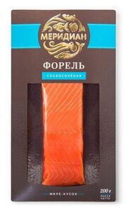 Форель слабосоленая «Меридиан» филе кусок, 200 г