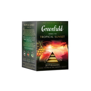 Чайный напиток с ароматом тропических фруктов и растительными компонентами ТМ Greenfield (Гринфилд)