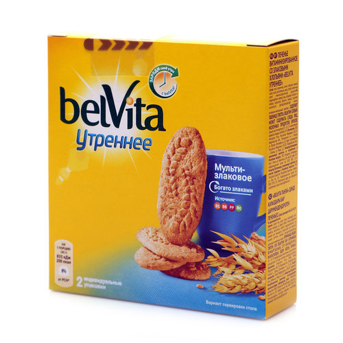 Печенье витаминизированное со злаковыми хлопьями ТМ Belvita (Белвита) утрен...