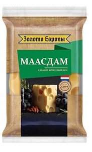 Сыр Золото Европы Маасдам 45% БЗМЖ