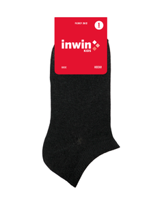 Носки детские Inwin черный меланж, низкие, р14-22