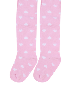 Колготки детские Inwin розовые сердечки, р.86-140