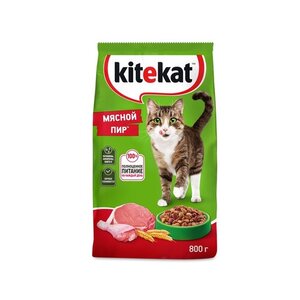 Сухой корм для кошек Мясной пир ТМ Kitekat (Китикет)