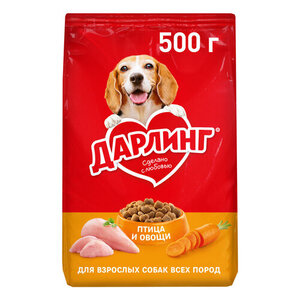 Сухой корм для собак Дарлинг птица и овощи