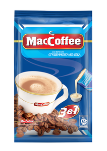 Напиток кофейный MacCoffee со сгущенным молоком 3в1 порционный 20 г x 50 шт