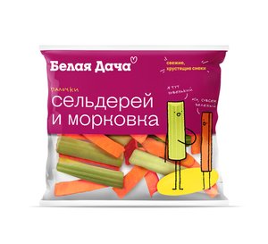 Свежие снэки Белая Дача Морковные палочки+сельдерей