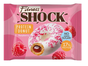 Донат FitnesSHOCK Протеиновый с малиновой начинкой