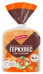 Хлеб "Геркулес" с отрубями, половинка ТМ Хлебный дом