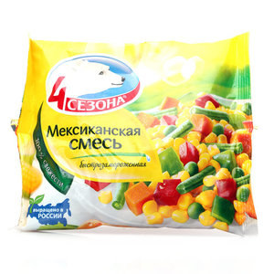 Овощная смесь Мексиканская быстрозамороженная ТМ 4 сезона