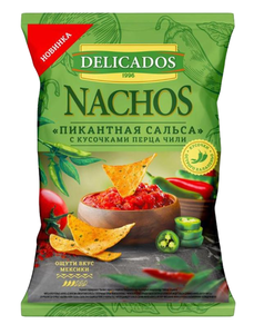 Чипсы кукурузные Delicados Nachos Пикантная Сальса